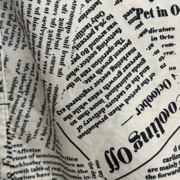 Boutique Belle Australian Art Clothing Newspaper Print Trench Coat Size 10 - Picture 4 of 16